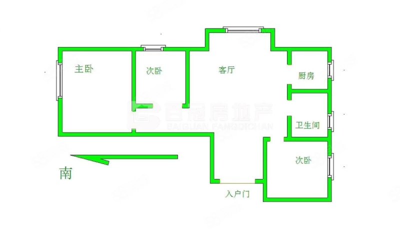 海泽苑3室1厅1卫90㎡南北65万