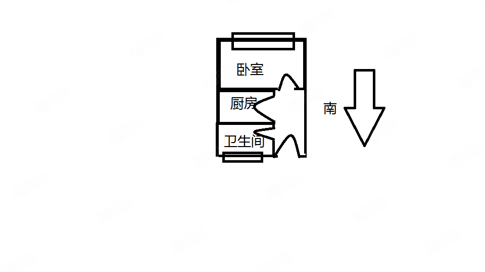 中央公馆住宅小区1室1厅1卫40㎡南17万