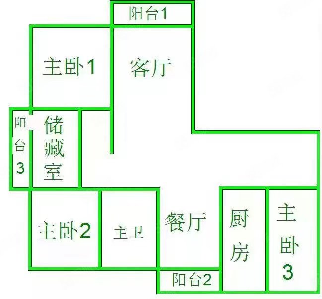 庆南小区3室1厅1卫78㎡南北27.8万