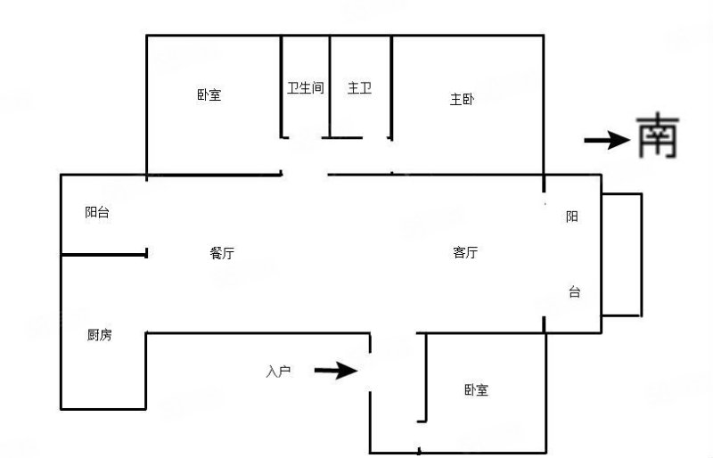 格林天城3室2厅2卫130㎡南北75.6万