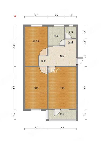 省五金化工站家属院3室1厅1卫75㎡南北108万