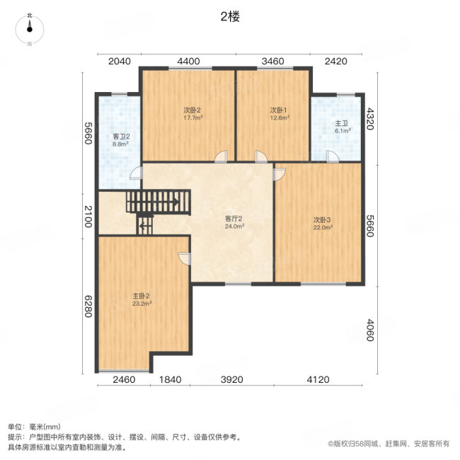 上山间5室3厅3卫388.2㎡南北359万