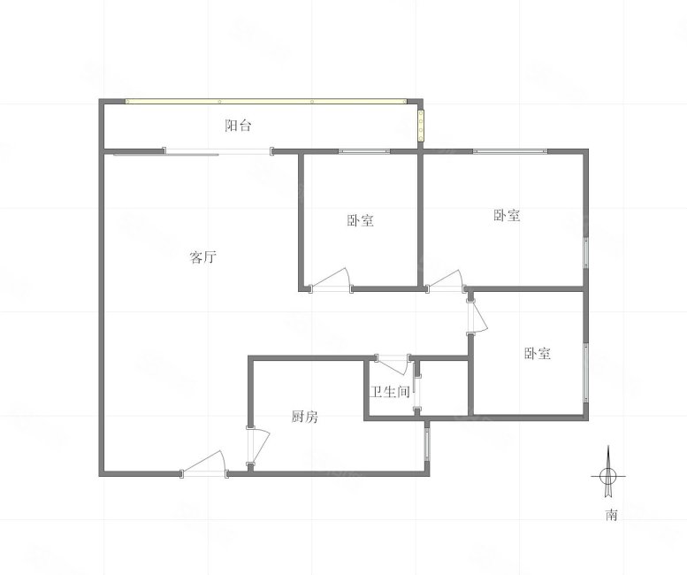 隆鑫天雨方3室1厅1卫93.5㎡南129.7万