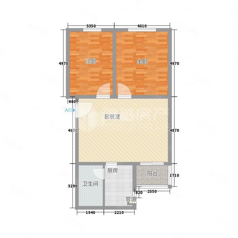 育新学校教工宿舍2室2厅1卫76㎡南北86万