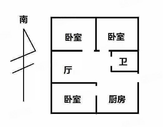 7街区3室2厅1卫99㎡南北74万