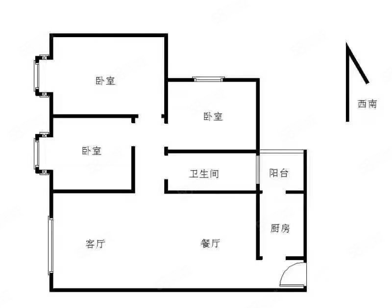 州歌舞团家属院3室2厅2卫132㎡南北114.88万