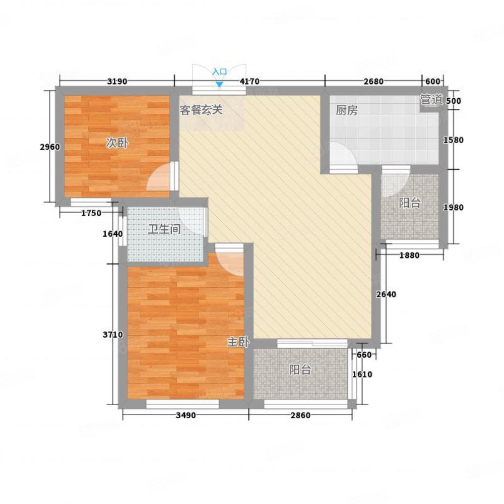 建业森林半岛(灵宝)2室2厅1卫93.11㎡南66.8万