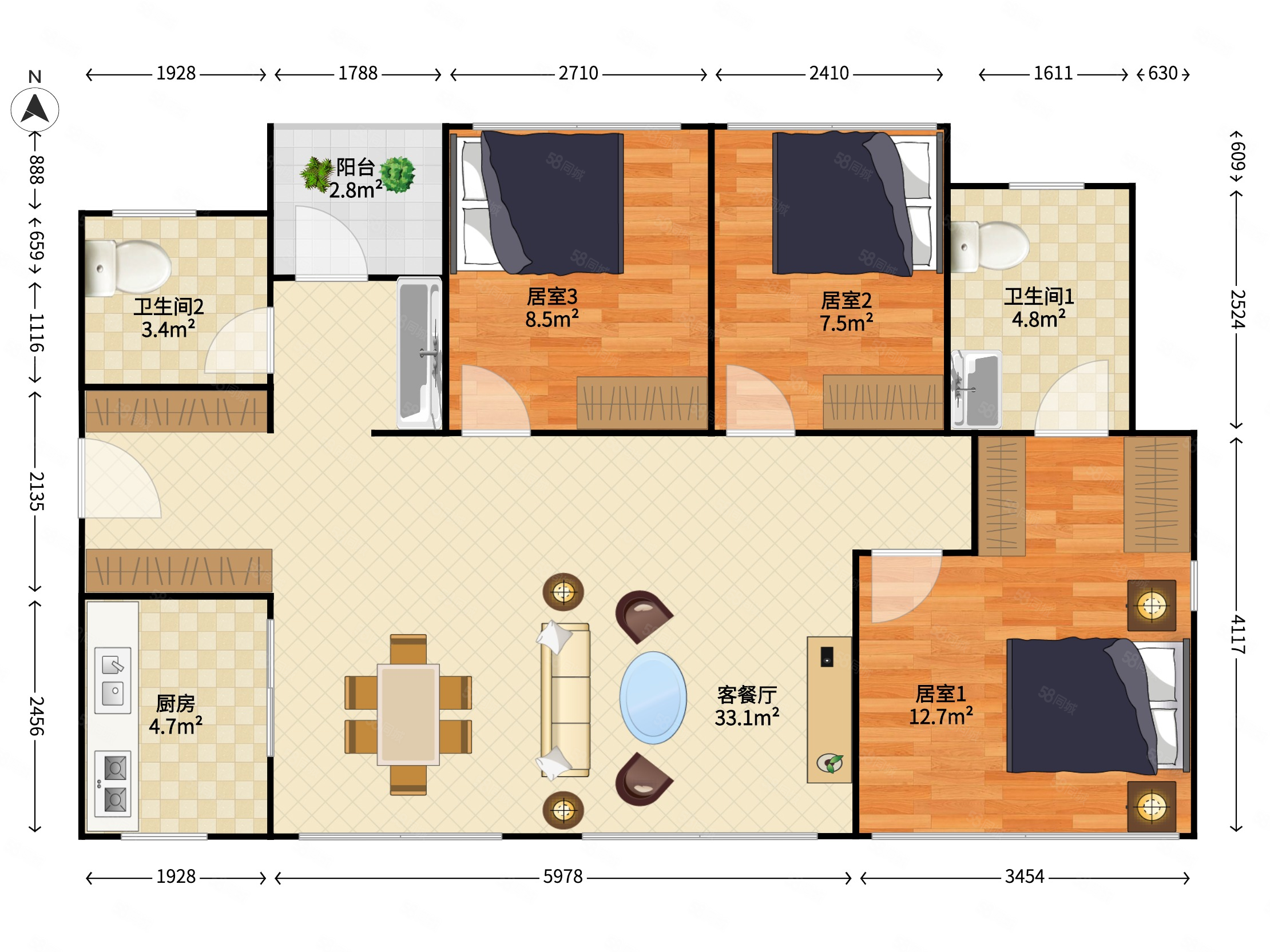 指导价万科经典横厅近地铁居家户型泳池社区