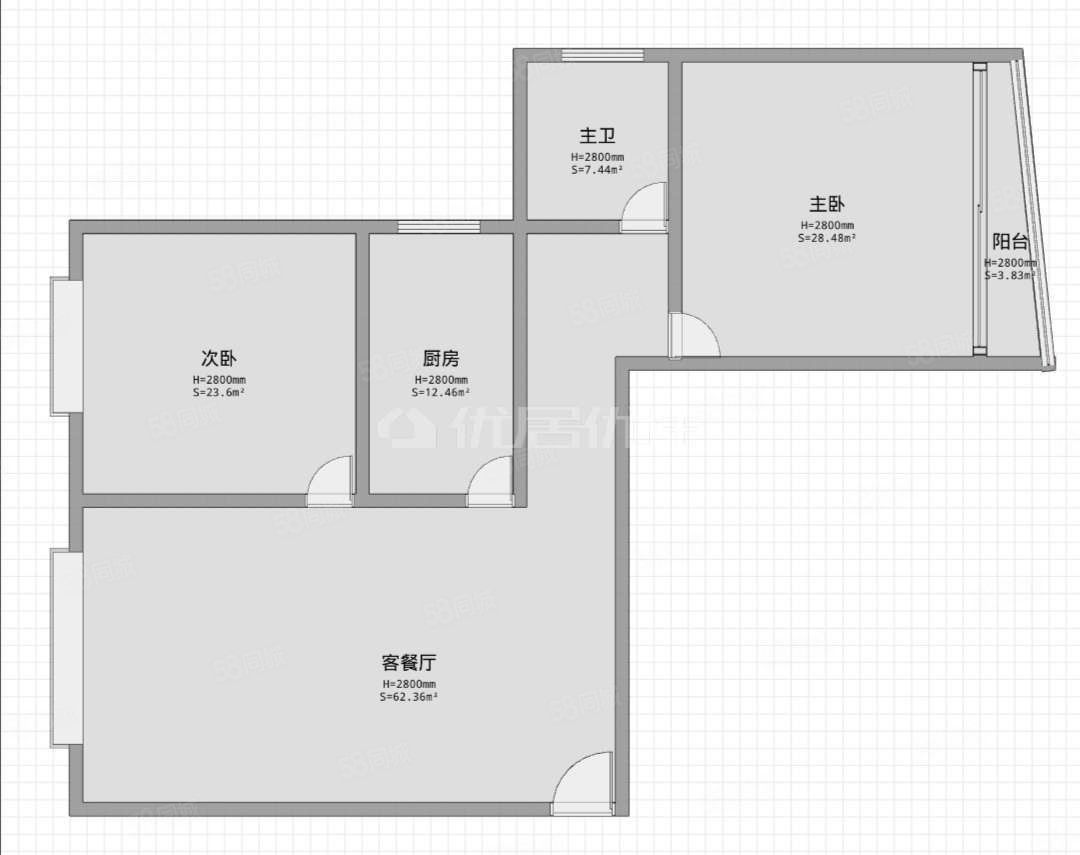 锦绣星城2室2厅1卫91㎡南52.8万