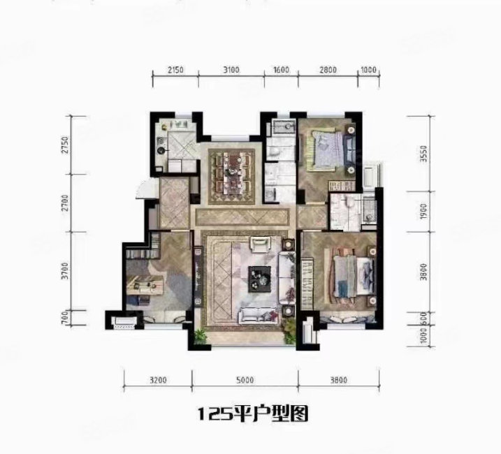 汤景泽温泉小镇2室2厅2卫105㎡南北158万