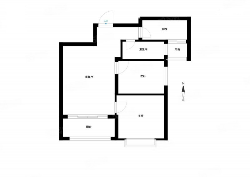 淄博碧桂园2室2厅1卫92㎡南46万