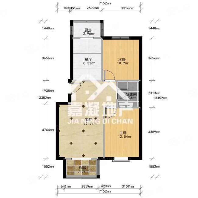 饶河公寓2室1厅1卫88.36㎡南北93万