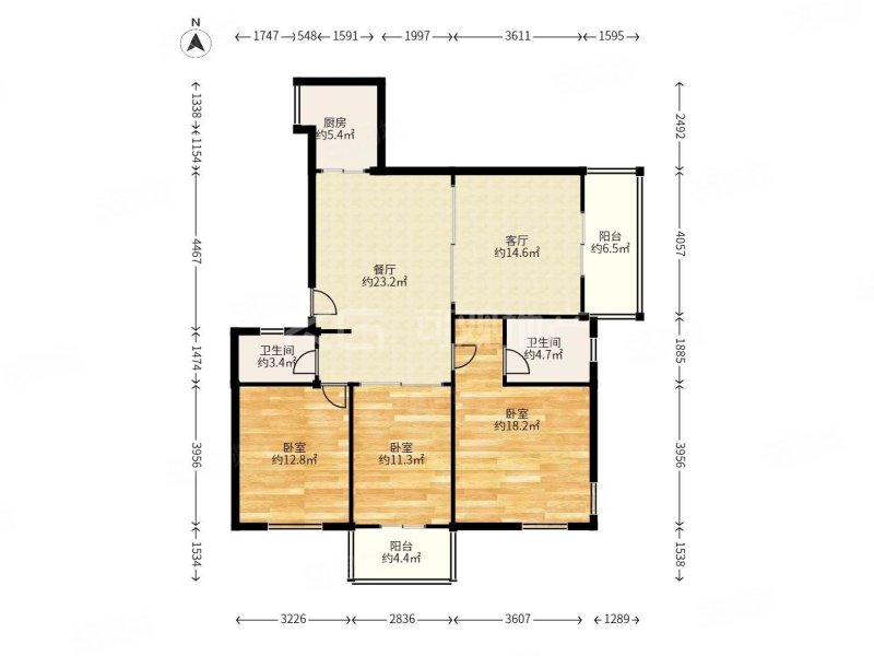 益力公寓3室2厅2卫121㎡东南249万