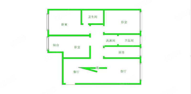 和谐小区(德化门东街)3室2厅2卫150㎡南北110万