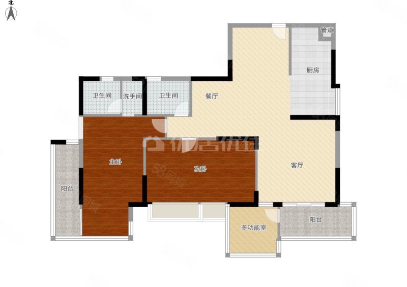 华亨邕江御景3室1厅2卫157.24㎡南北170万