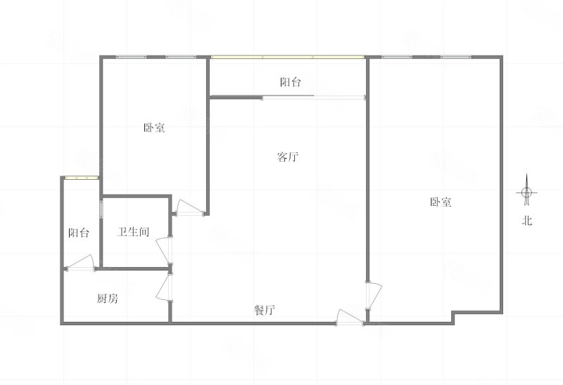 鲁能星城六街区2室2厅1卫86.31㎡北133万