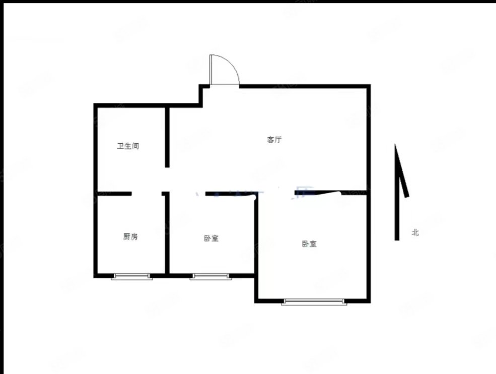 艾美国际2室2厅1卫80.57㎡南54万