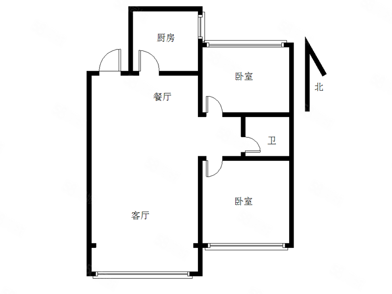 康城瑞河兰乔2室2厅1卫92.54㎡南北113万