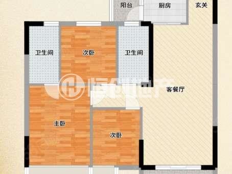 港保苑3室2厅1卫107㎡南北102万