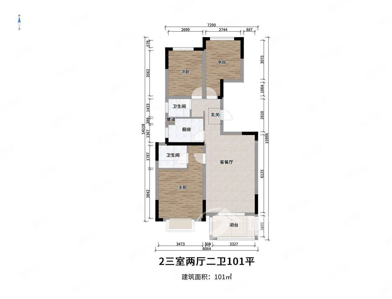 秀水佳苑3室2厅1卫107㎡南25万