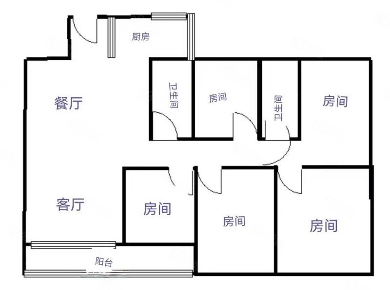 万盛中央公园5室2厅2卫161㎡南北85万