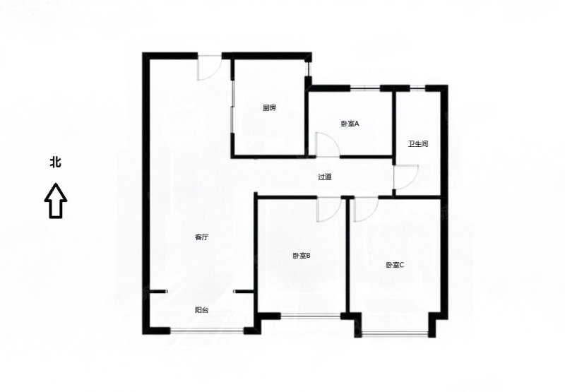 融创臻景园3室2厅1卫106.49㎡南158万