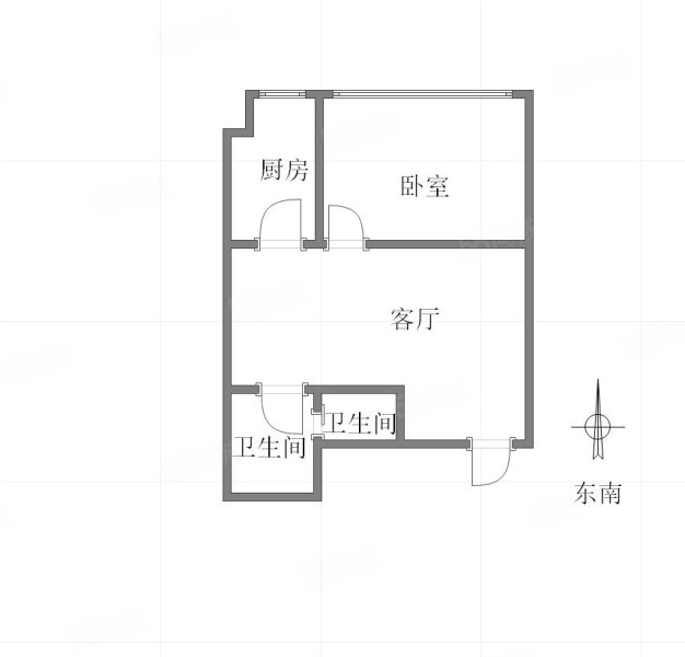 亚太商谷1室1厅1卫42.6㎡南43万