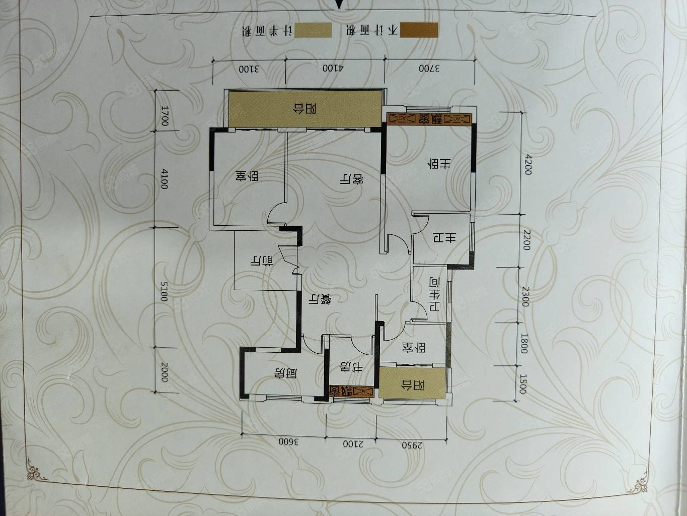 青峯水岸白云城4室2厅2卫128㎡南北46.8万