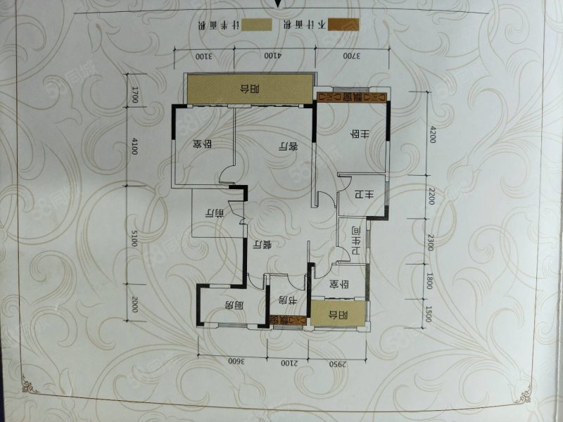 青峯水岸白云城4室2厅2卫128㎡南北46.8万