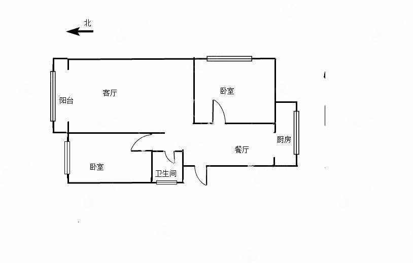 曙光(东区)3室2厅1卫98㎡南北79万