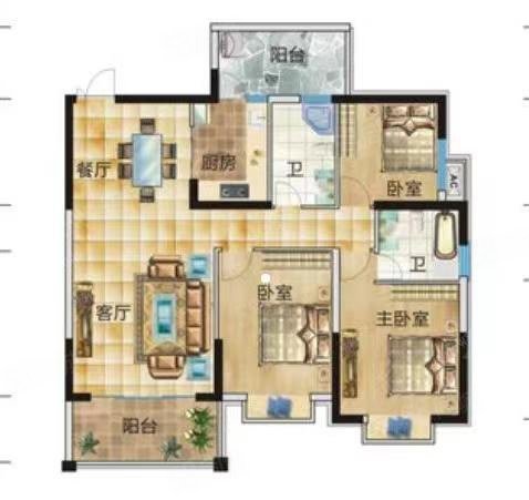 金税花园4室2厅2卫164㎡南北63万