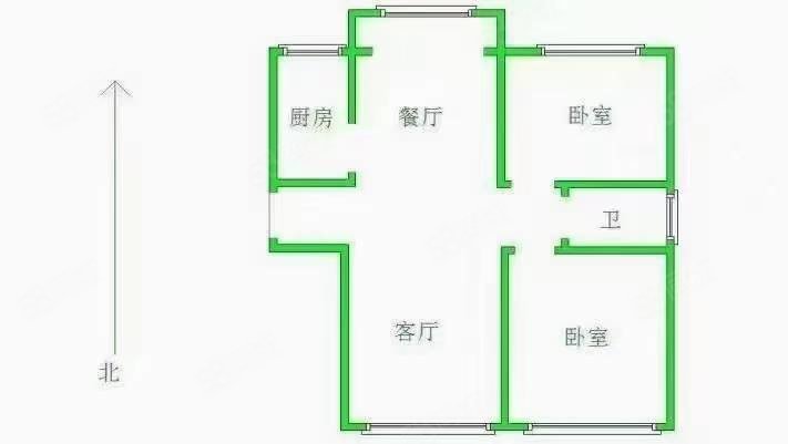 华盾凤凰城2室2厅1卫88㎡南北63万