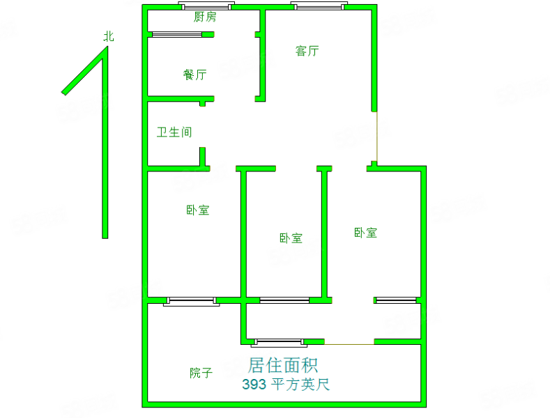 德州制药厂安全文明宿舍3室2厅1卫110㎡南北170万