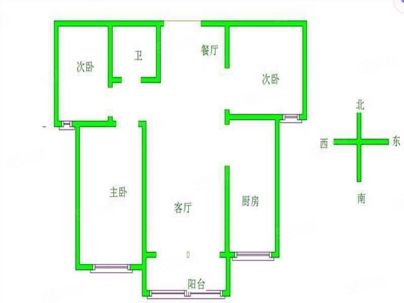 天骏华景苑3室2厅2卫125㎡南北108万