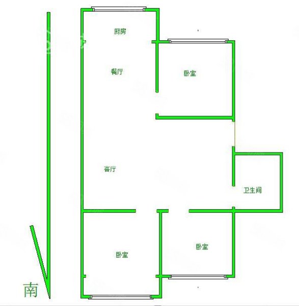 宏伟帝景3室2厅1卫89.4㎡南北49.5万