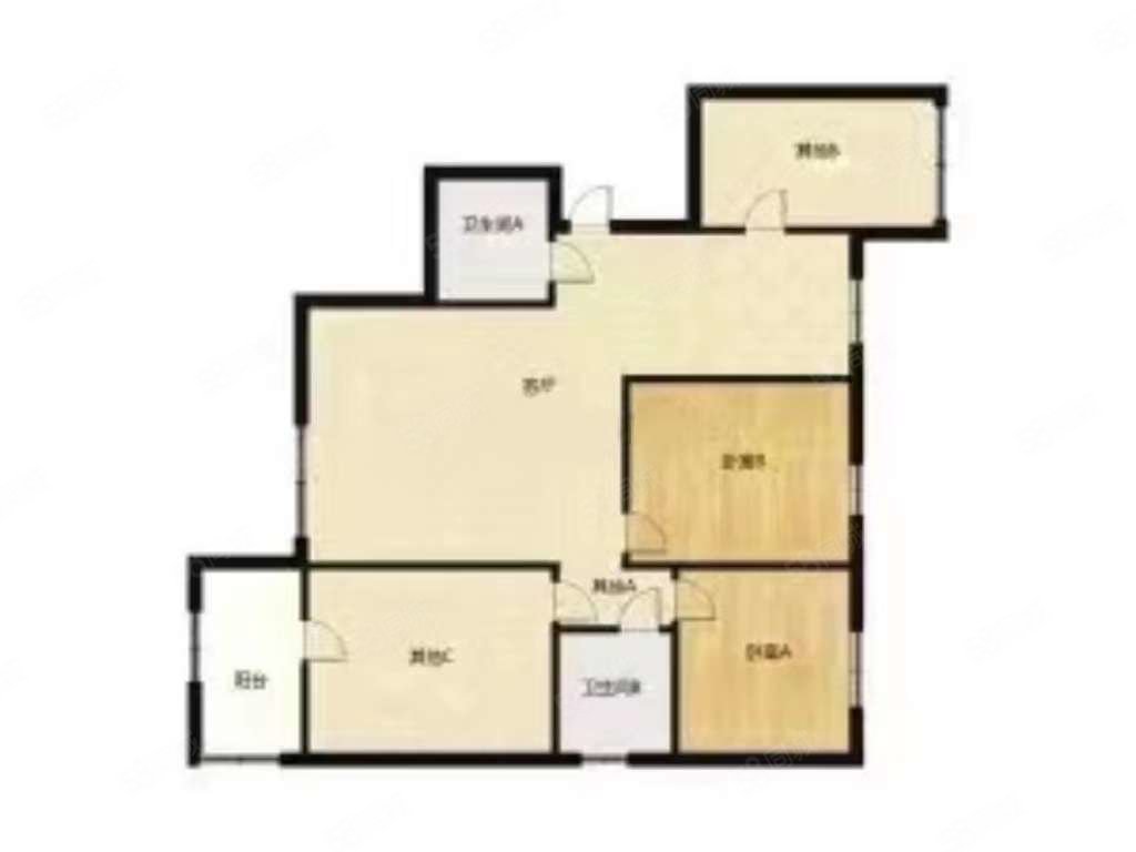 二十所导航家园3室2厅2卫130.33㎡南北175万