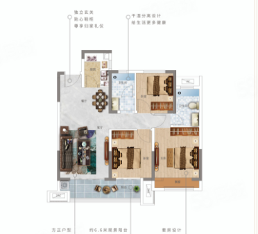 悦榕府3室2厅2卫107㎡南北55万