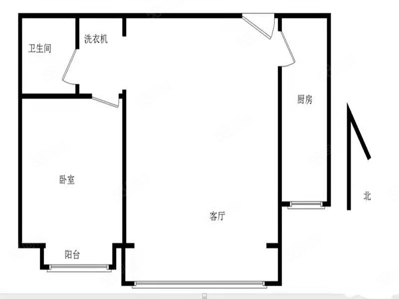 中建高街国际(二期)1室1厅1卫48.5㎡南36.6万