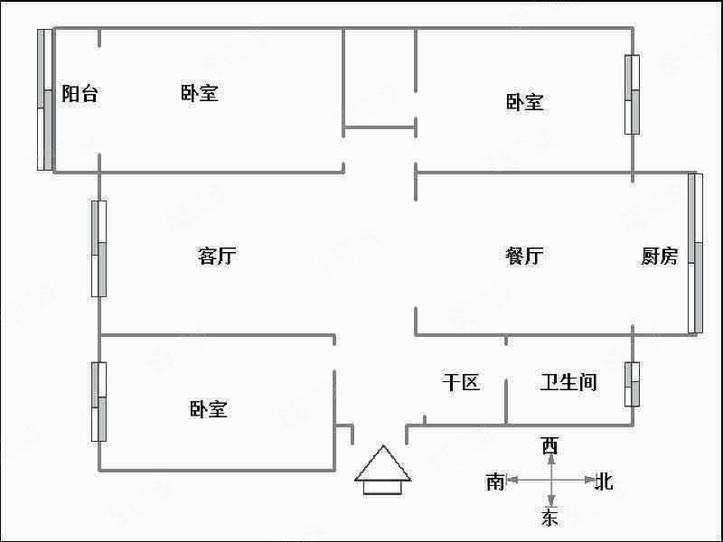 康乐小区3室2厅2卫140㎡南北61.8万