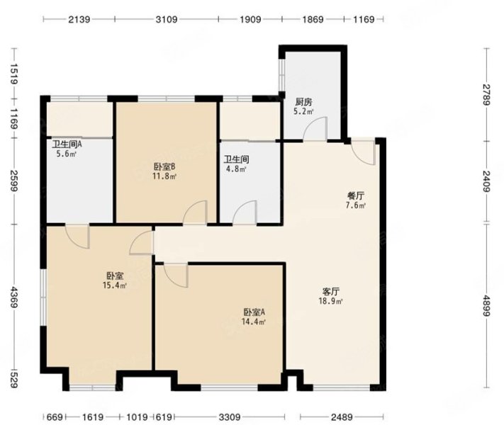 新蔡建业百城天地3室2厅2卫135㎡南北80万