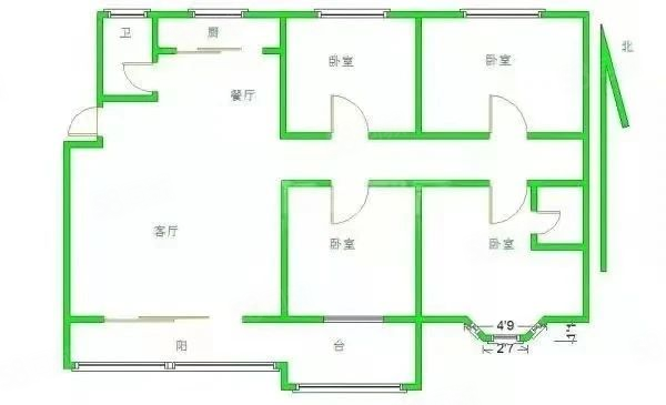 民警小区4室2厅2卫171㎡东118万