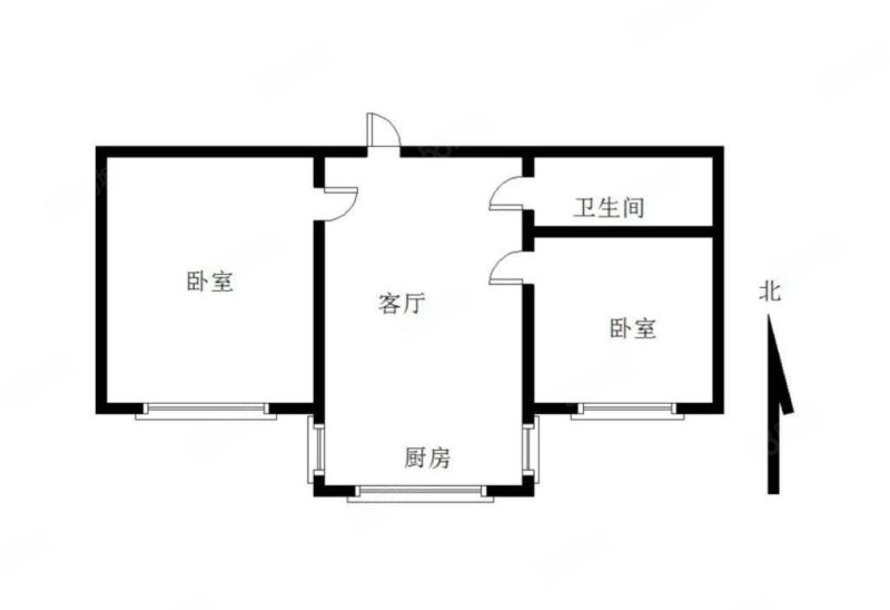 连桥巷小区2室1厅1卫52.69㎡南北65.8万