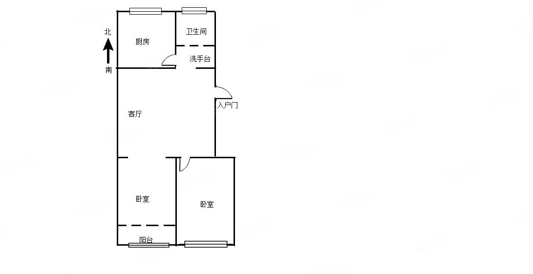 唐宁郡2室1厅1卫78㎡南北39.8万