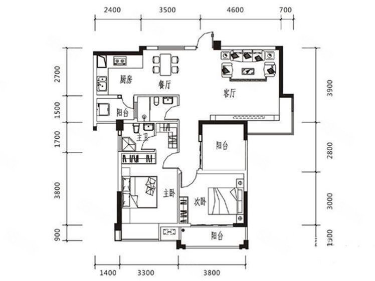 和思相思湖畔3室2厅2卫96㎡南北69万