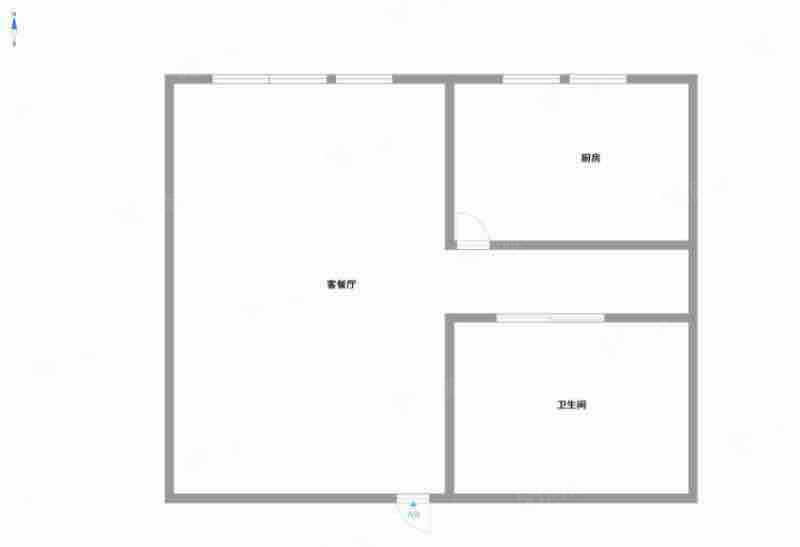 金恒家园1室1厅0卫33.62㎡南北43万