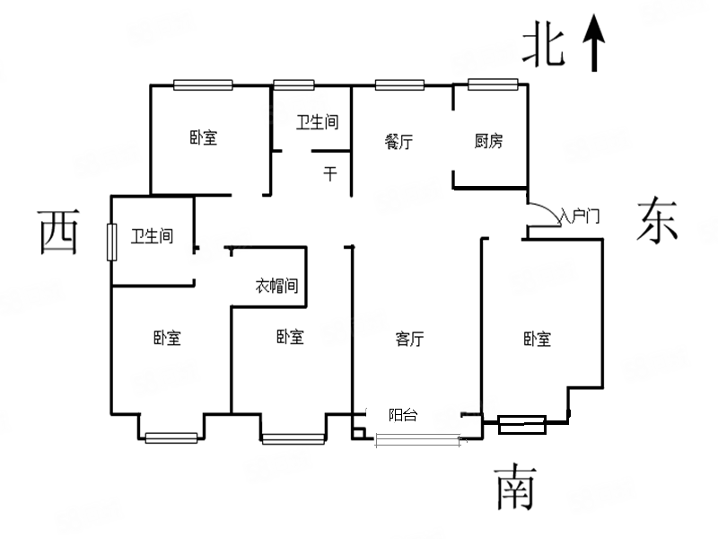 荣盛香堤荣府4室2厅2卫166.64㎡南北289.8万