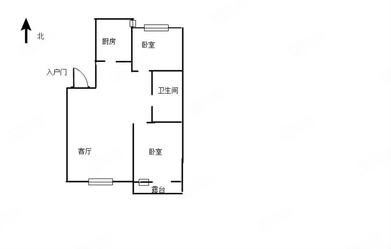 亿海阳光(一期)2室2厅1卫94㎡南北83万