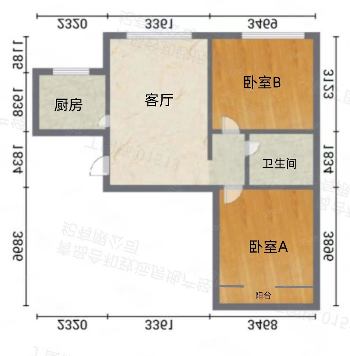 车宋社区2室2厅1卫85.07㎡南220万