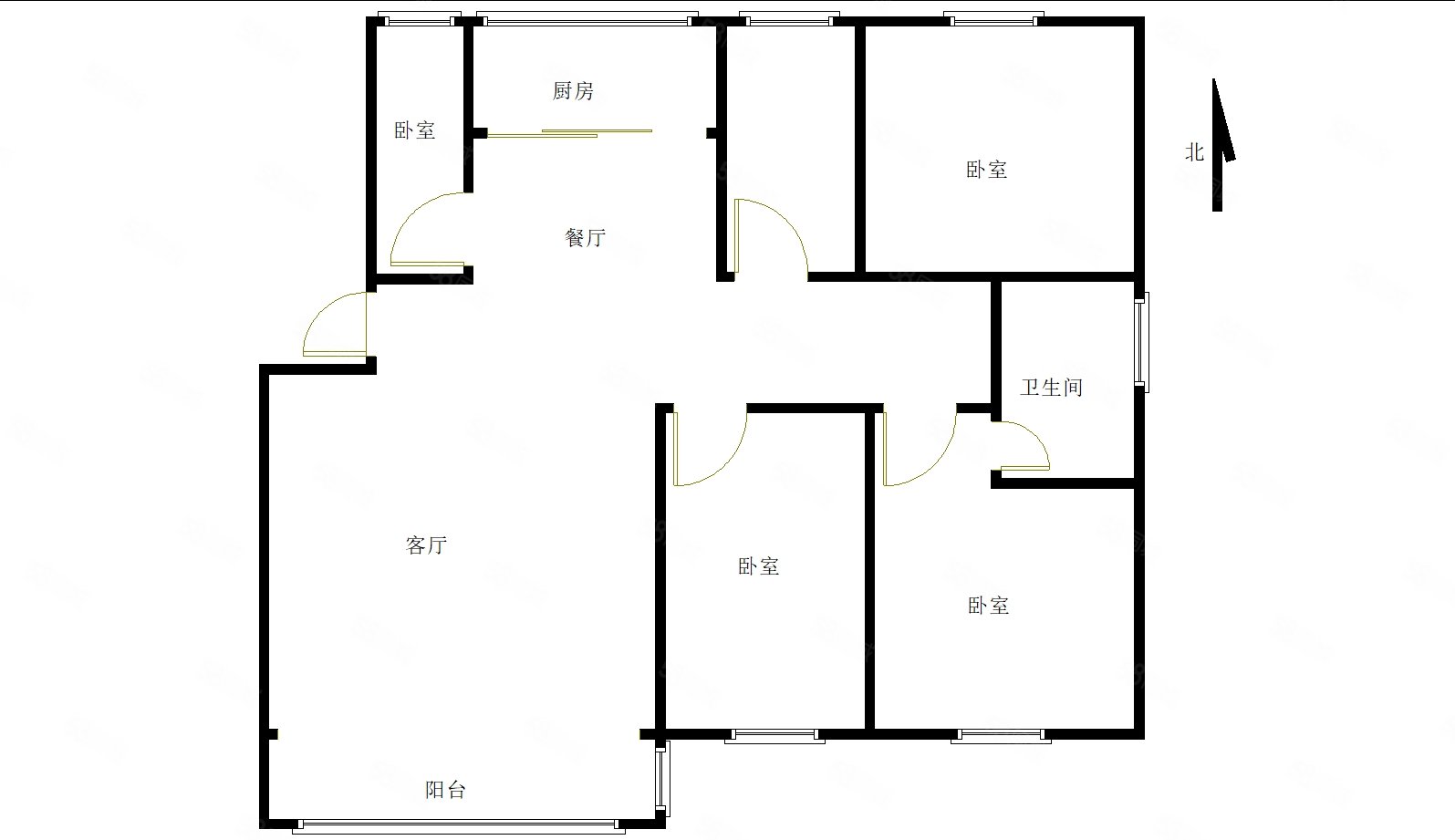金海花园(平度)3室2厅2卫142.76㎡南108万