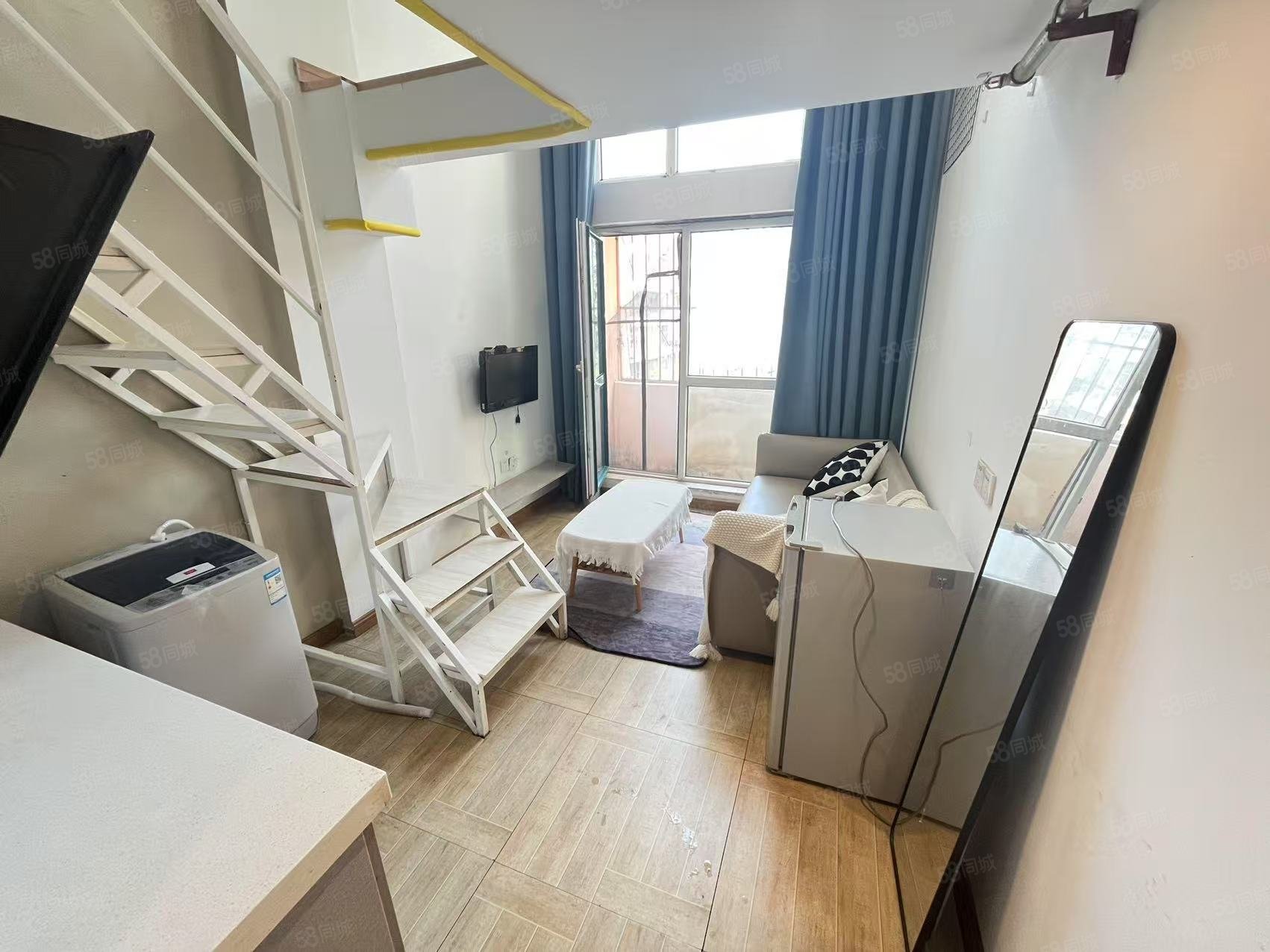 独栋｜民用水电loft实拍图 可月付 带阳台 能做饭 有电梯包物业